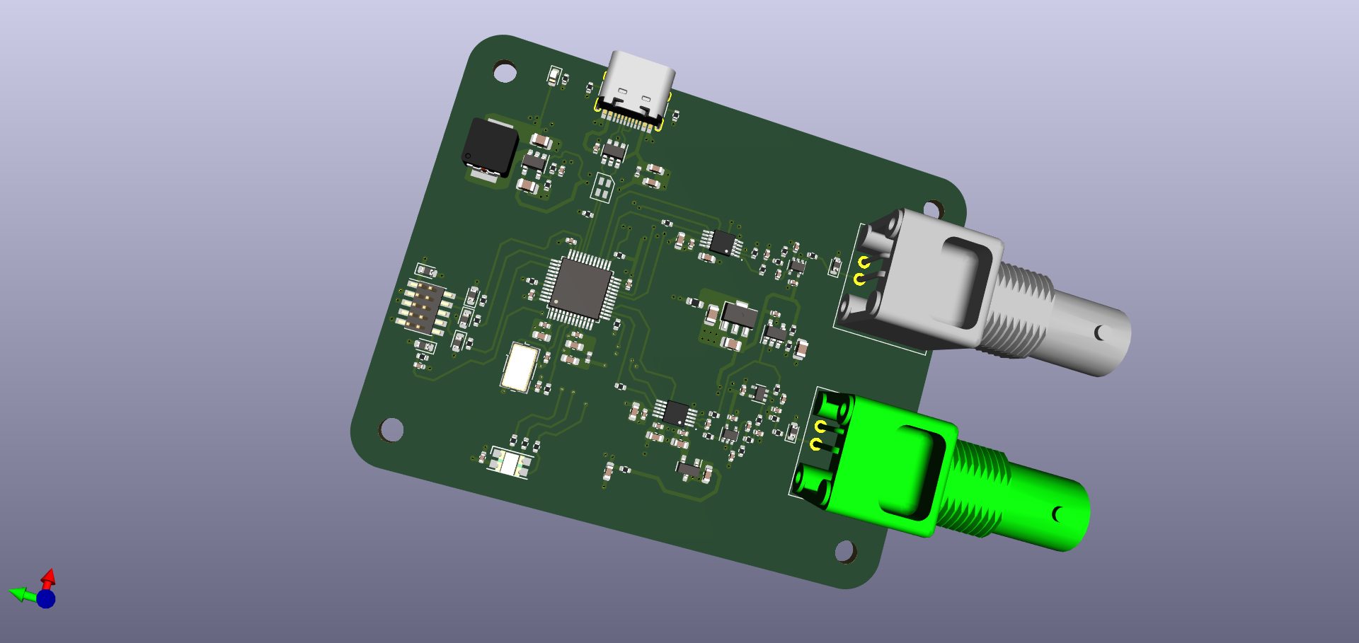 Mixed-signal render green connector